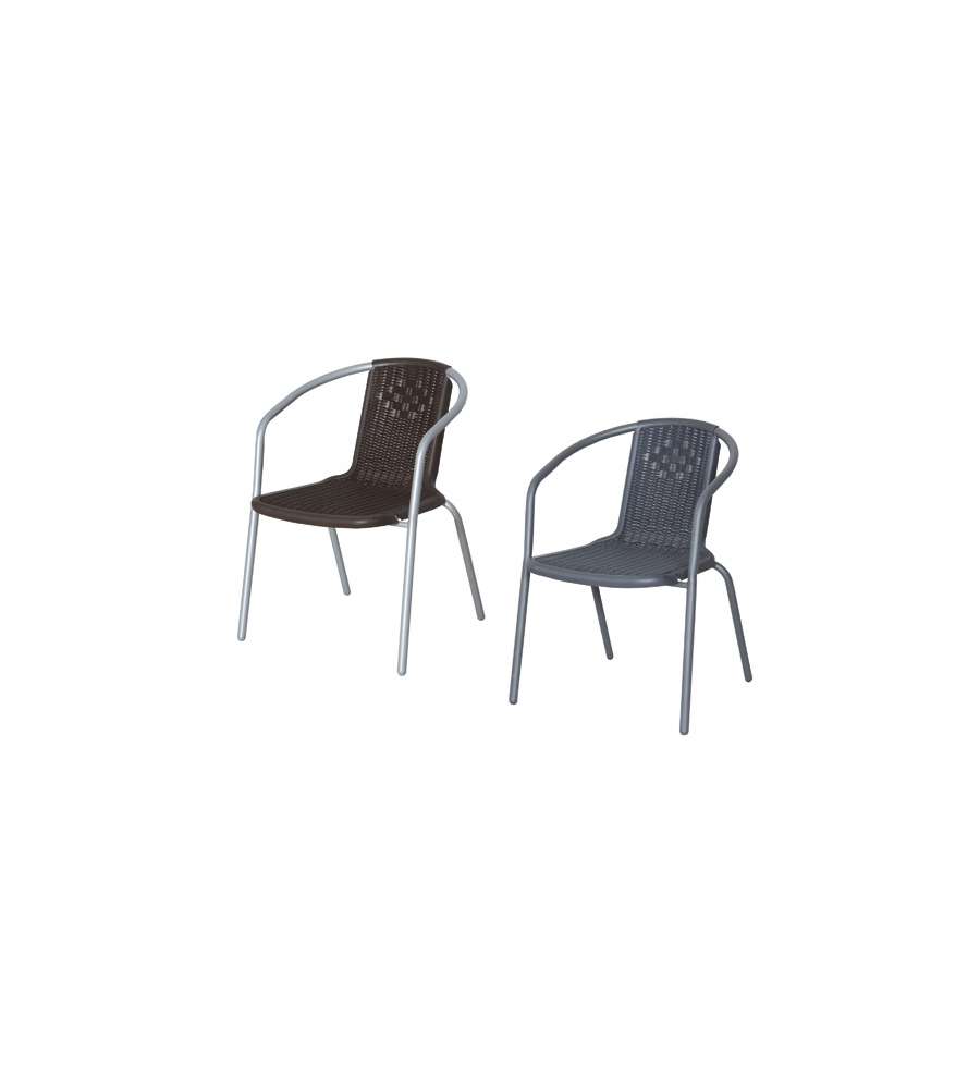 GDLC Sedia da Giardino Bistrot Street - Moka - 56x56xH74 cm