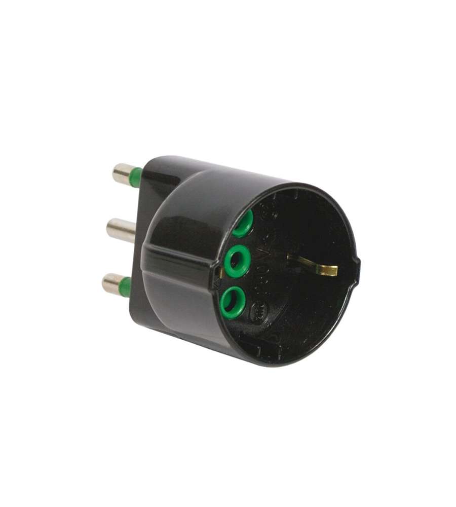Adattatore Schuko 16A+T Nero             82131 Fme