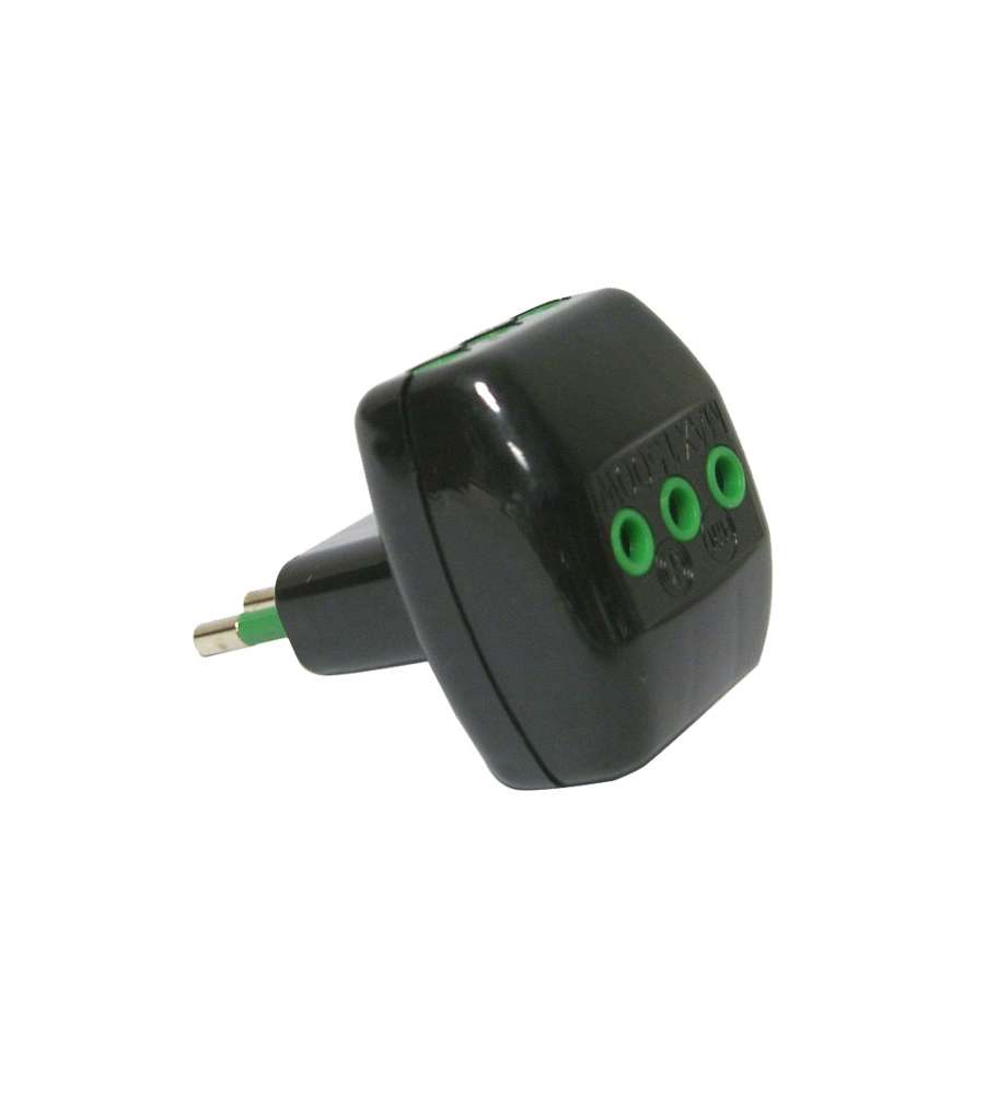 Adattatore Triplo 10A+T Nero             82201 Fme