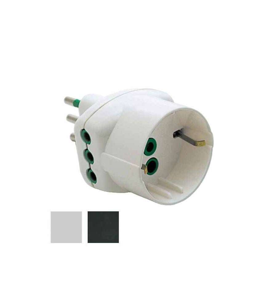 Adattatore Triplo 10A+T Sk Bianco        82210 Fme