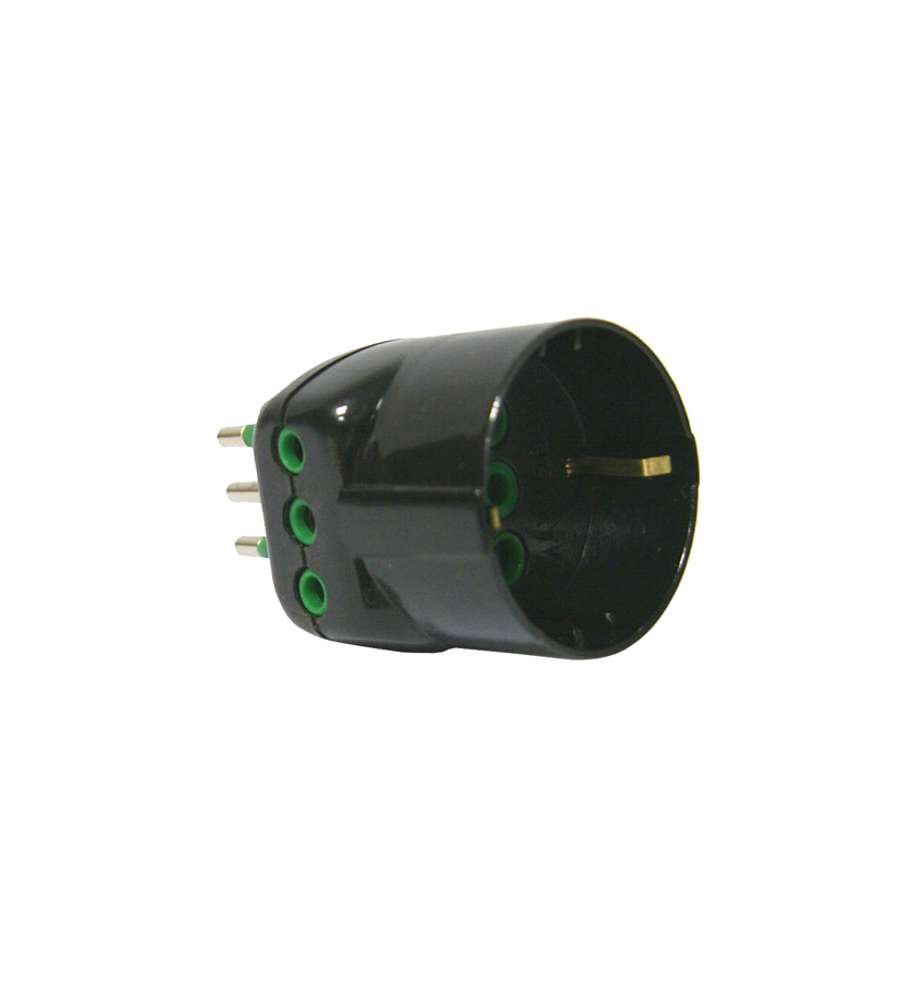 Adattatore Triplo 10A+T Sk Nero          82211 Fme