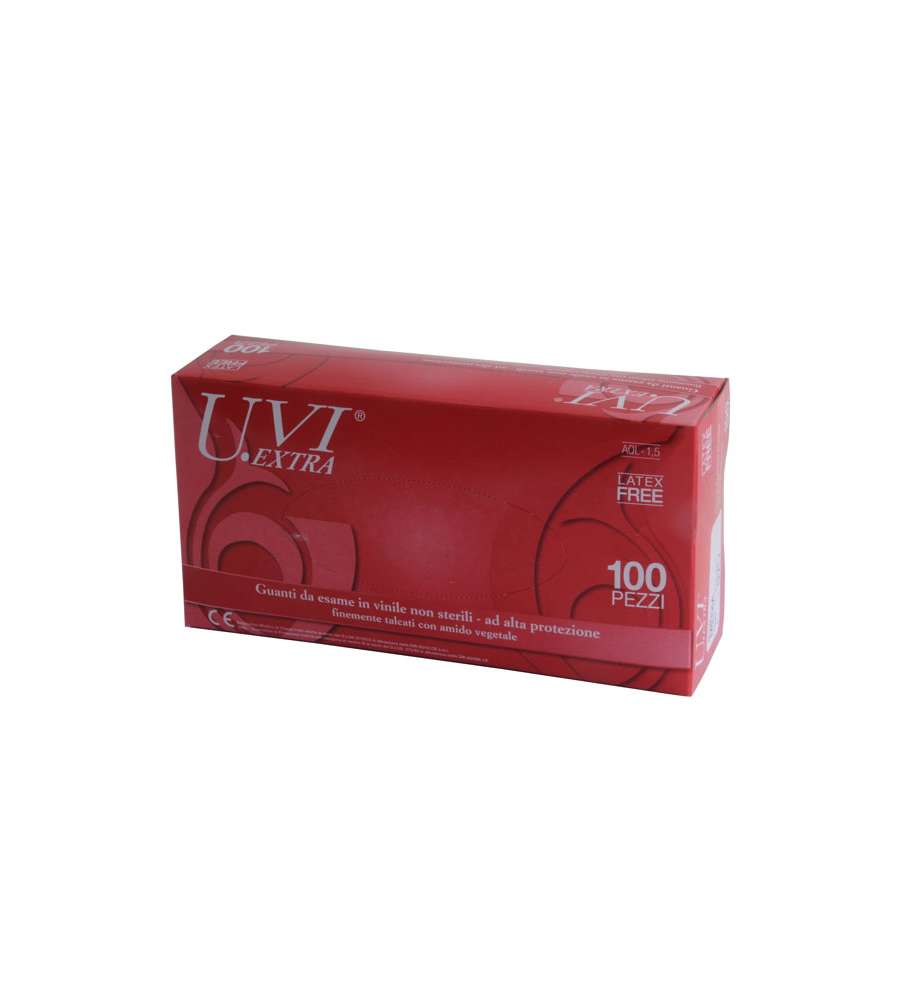Guanti Vinile Uvi Extra Pz 100 S