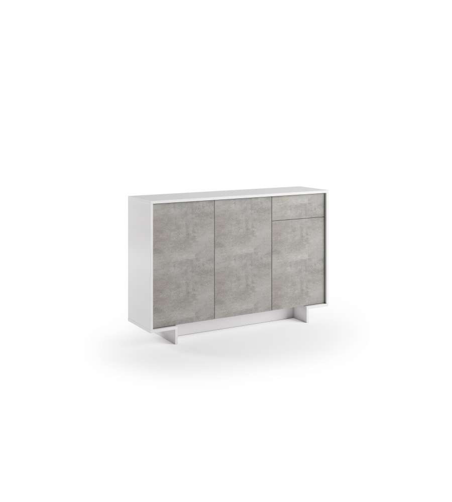 Terraneo Madia Slim Elegante Bianco Cemento - 134x35x87 cm