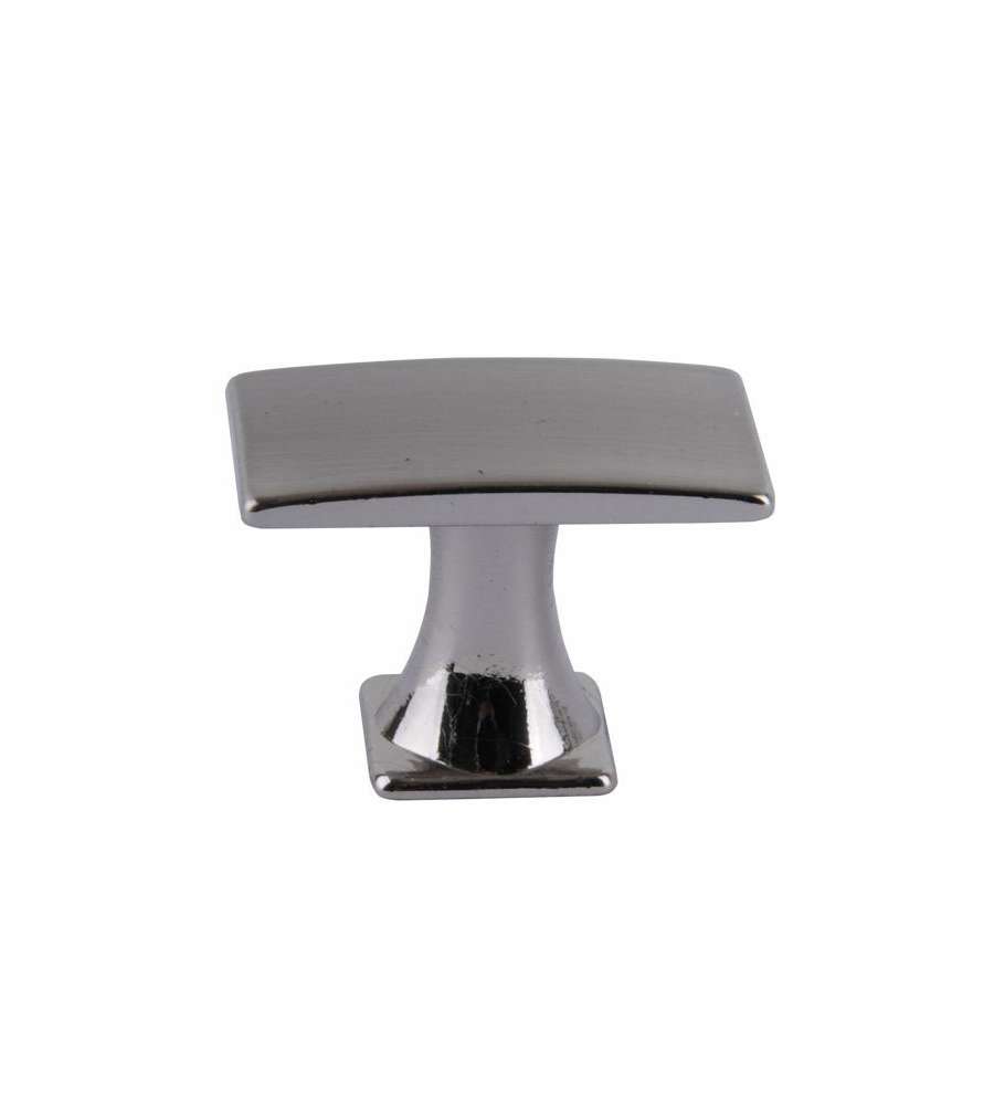 Pomolo Rettangolare Zama Nickel Satinato Mm 18X30