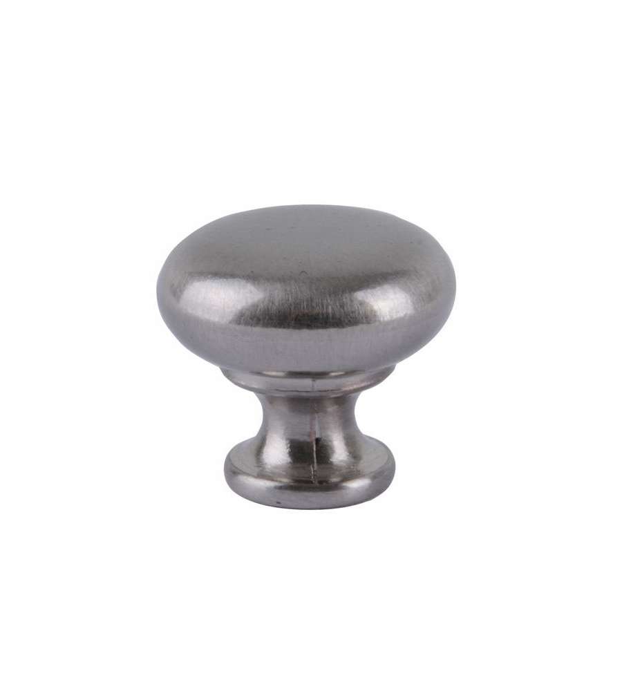 Pomolo Tondo Zama Nickel Satinato Mm 25
