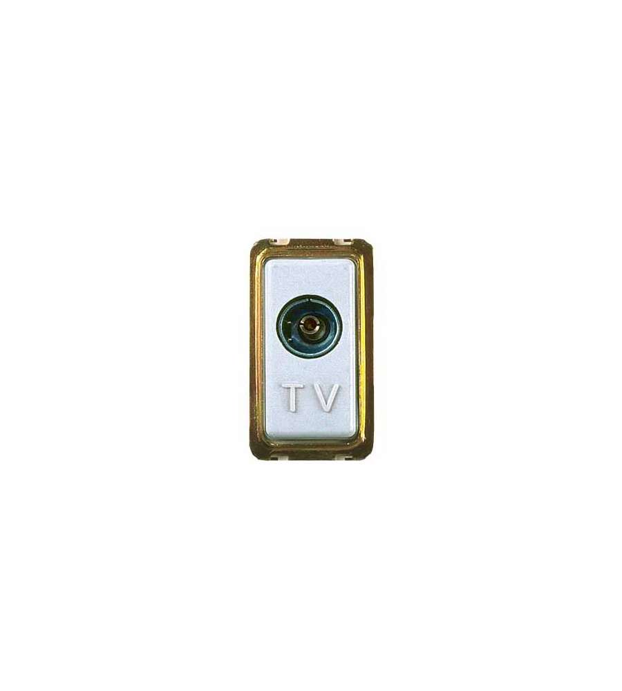 Marlanvil Presa TV Coassiale - Bianco - Diametro 9,5 mm