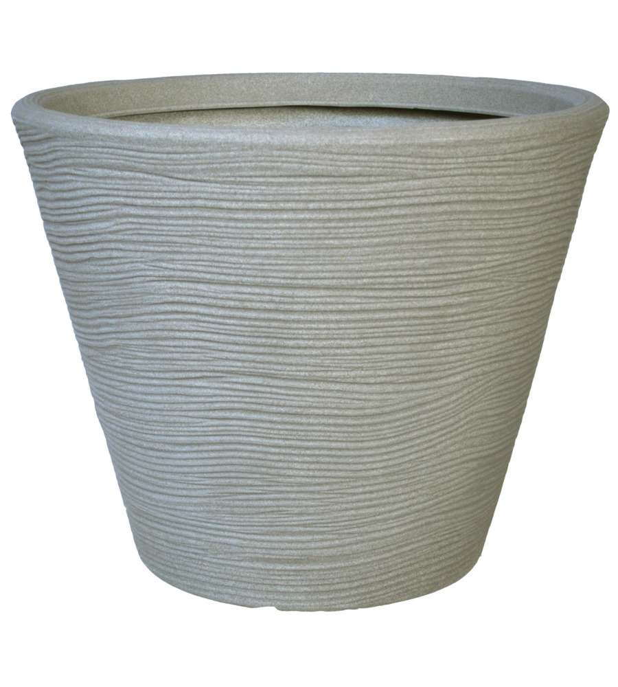 Vaso campana rigata shabby corda