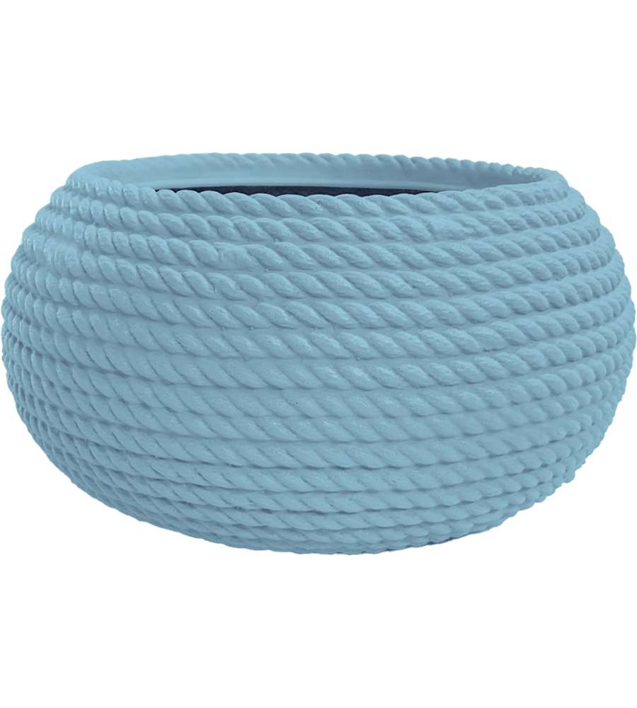 Ciotola Bali Colore Polvere 40x21 cm - Vaso Decorativo Effetto Corda