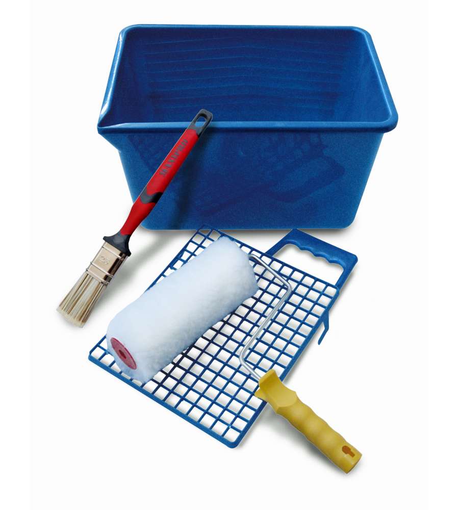 Kit secchio 12lt, rullo, rete e pennello
