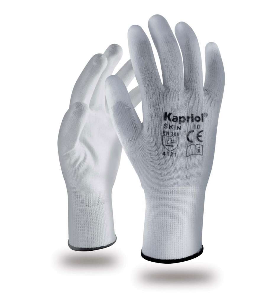 Kit 6 paia di guanti Skin taglia 10 Bianchi