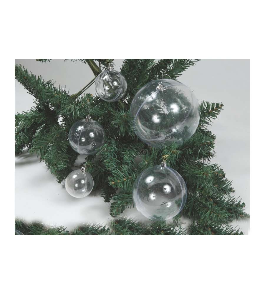 Sfera in pvc trasparente apribile 6 cm