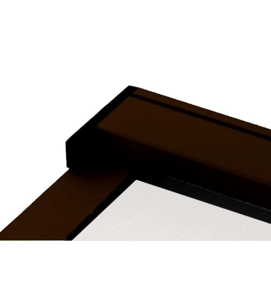 Zanzariera Verticale in Alluminio Marrone - 160 x 170 cm