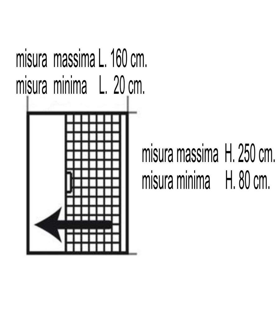 IRS Zanzariera Orizzontale a Molla Bianca 160x250 cm - Facile Installazione