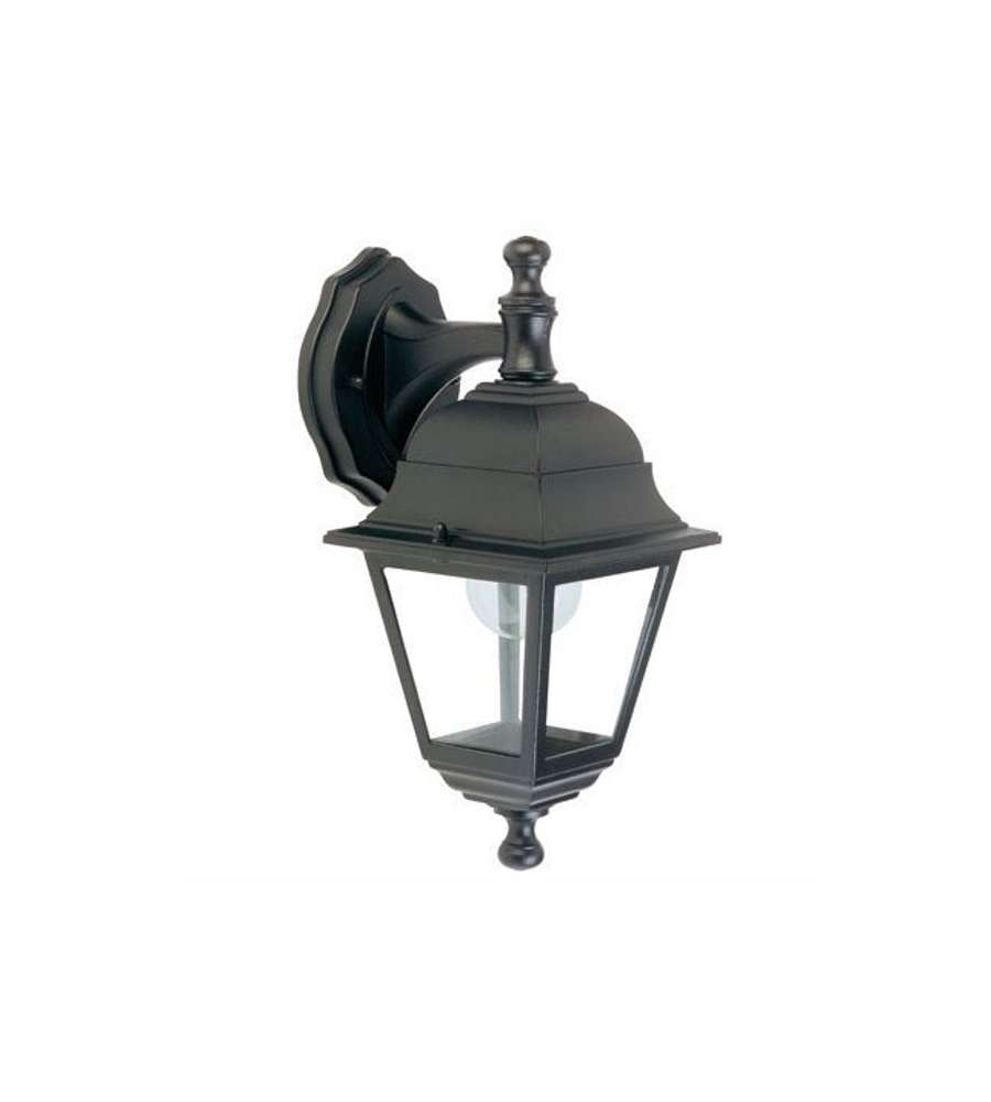Sovil Applique da Esterno Nano Inferiore - Nero, Alluminio, Vetro Trasparente