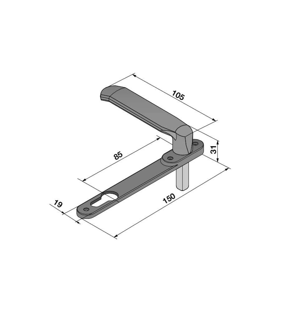 Maniglia Placca Nylon 086.00.04.0 Welka