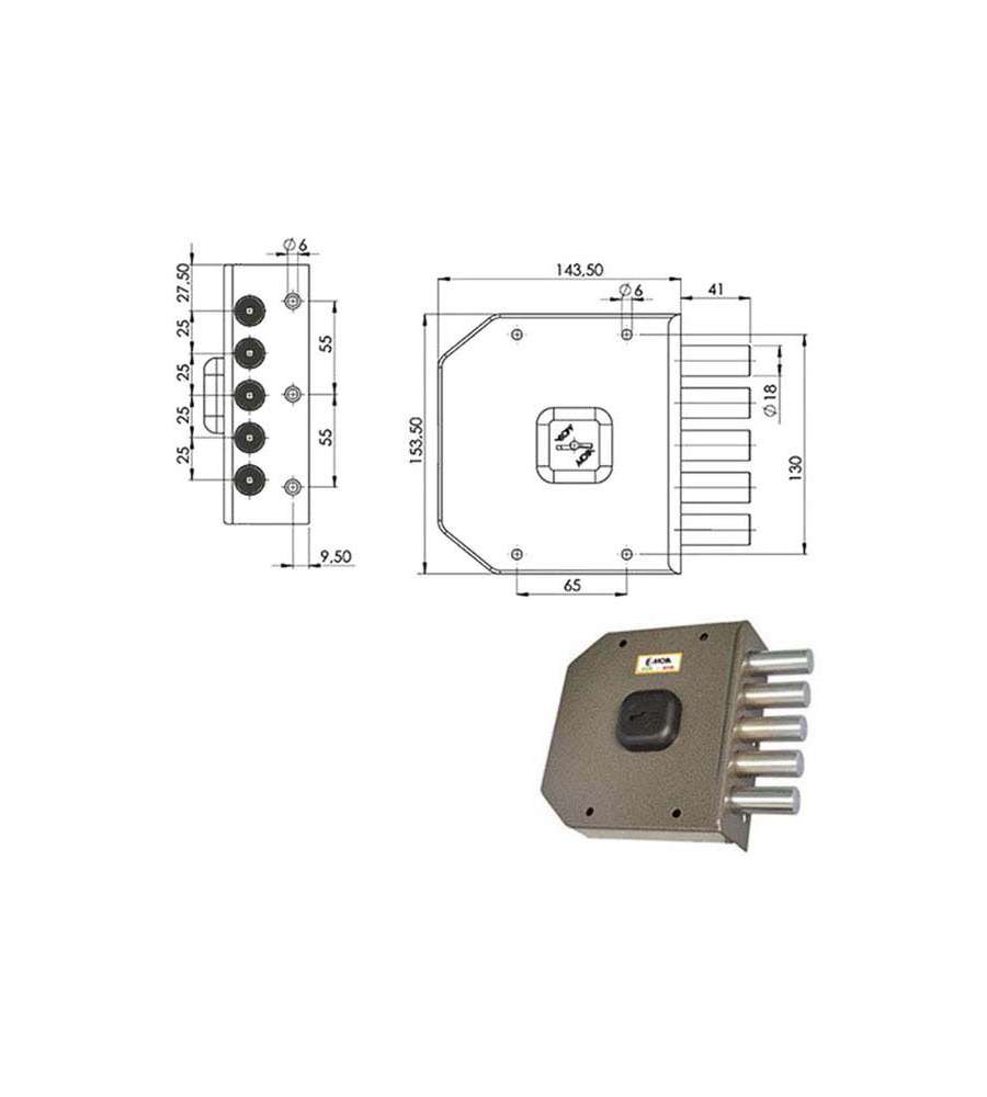 Serratura Sic.Semplice Dx Dm G411 Moia