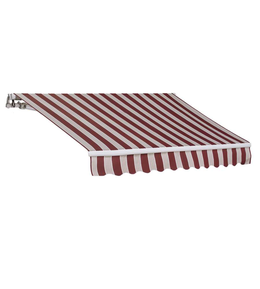 Tenda da Sole Avvolgibile Barra Quadra - Rigato Bordeaux Beige - 200x300 cm