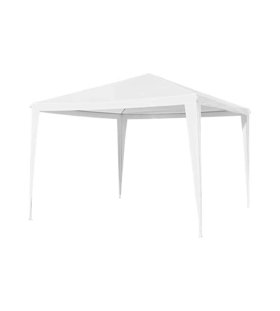 Gazebo Pieghevole Bianco 3x3 m - Struttura in Acciaio - Telo in Poliestere - Leggero e Facile da Trasportare - Completo di Sacca - Perfetto per Eventi e Feste