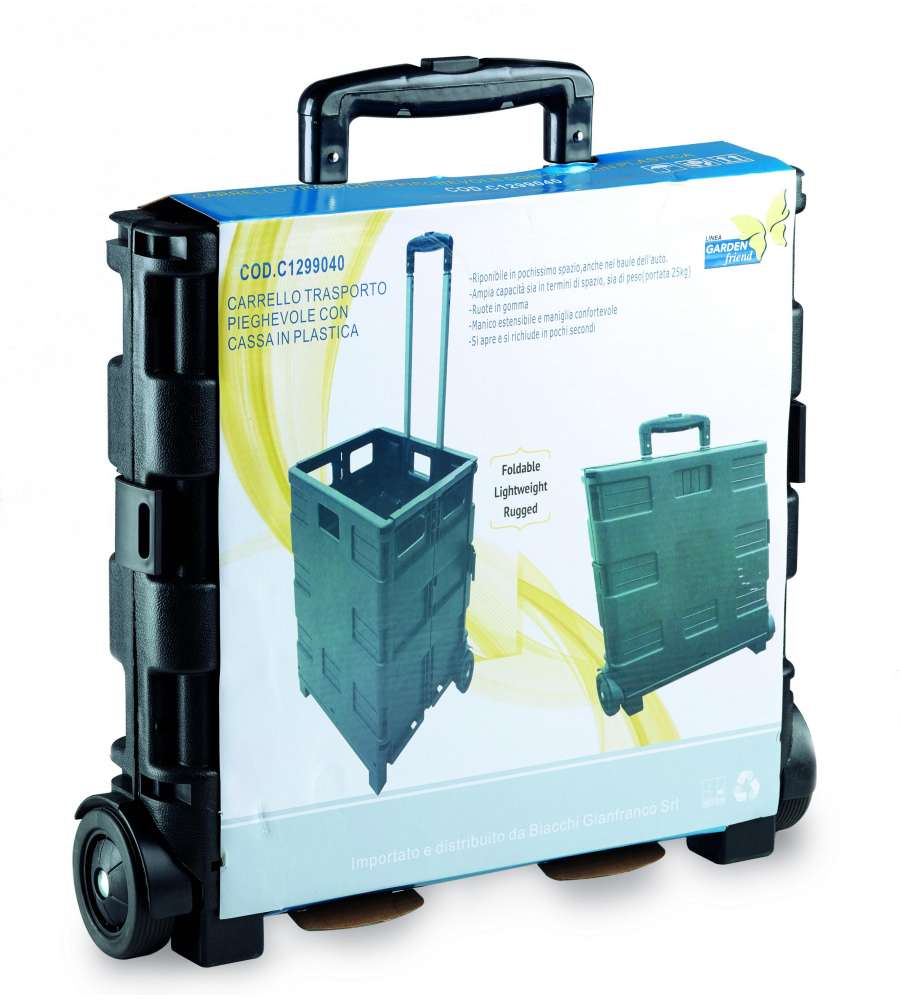 Carrello Pieghevole in Alluminio e Plastica - 87x33x38cm