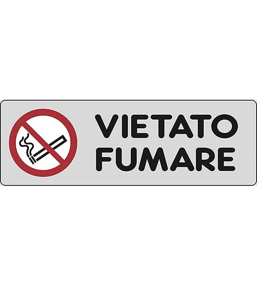 Adesivo Vietato Fumare No Smoke ambienti pubblici 15CMx5CM