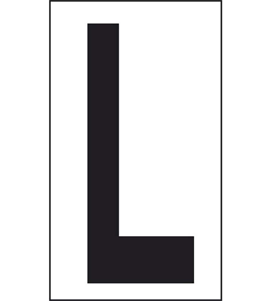 Adesivo lettera L abitazioni uffici luoghi pubblici 10CMx5,6CM
