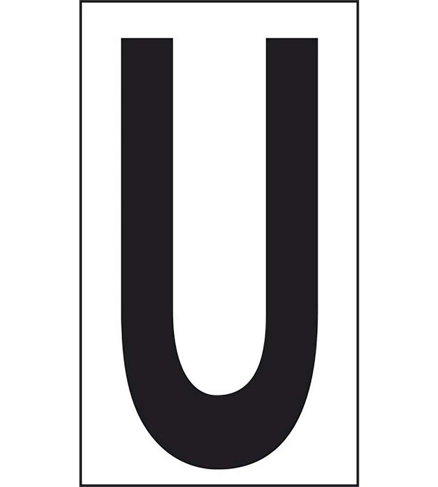 Adesivo lettera U abitazioni uffici luoghi pubblici 10CMx5,6CM