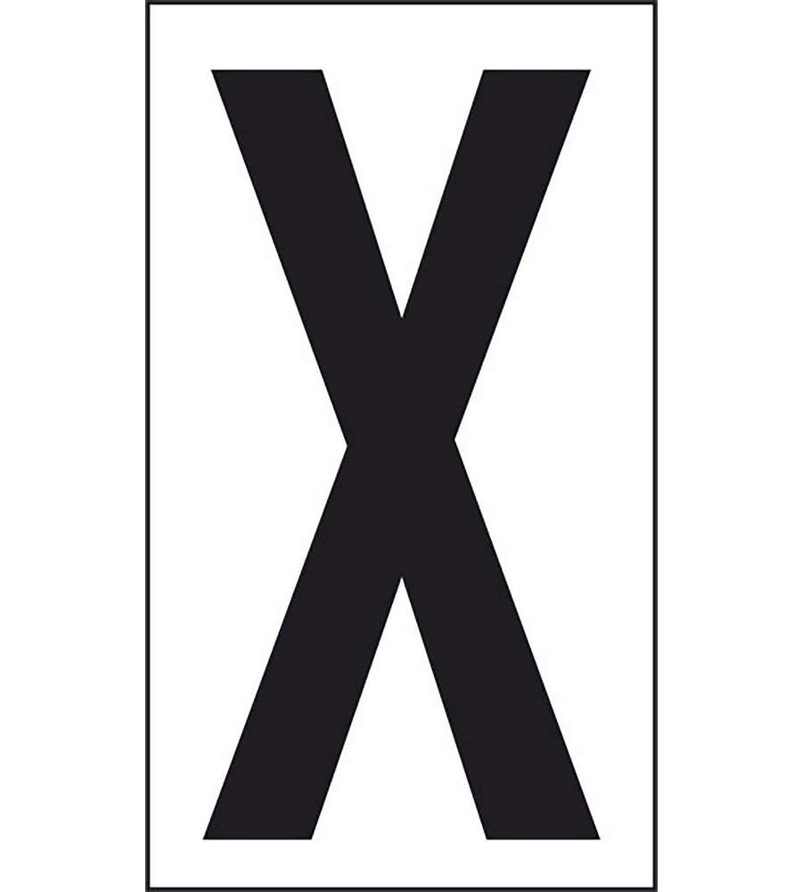Adesivo lettera X abitazioni uffici luoghi pubblici 10CMx5,6CM