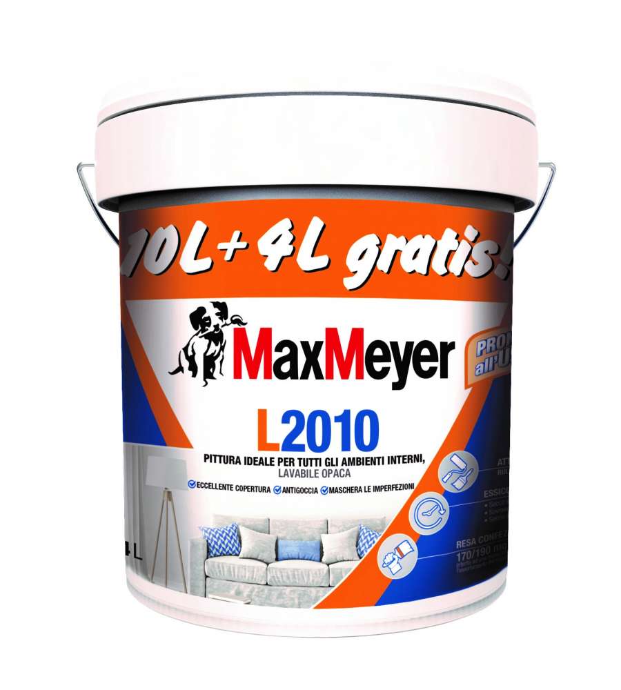 MaxMeyer Idropittura Lavabile - Opaca - 14 Litri