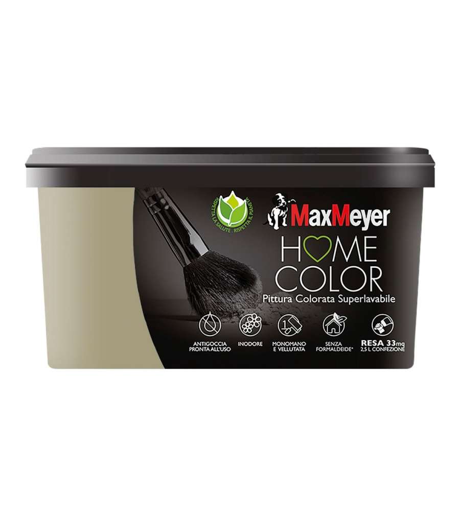 Max Meyer Idropittura Superlavabile Home Color - Fango 2.5 L