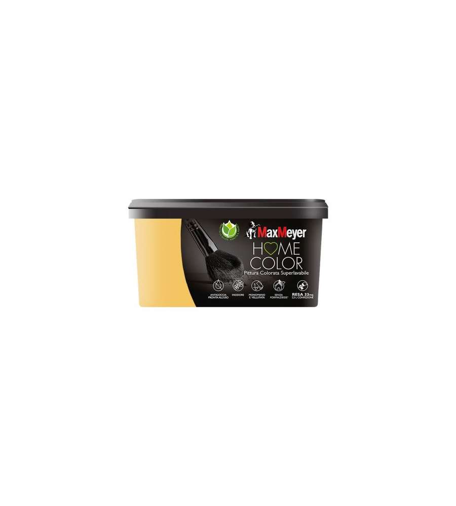 Max Meyer Idropittura Superlavabile Home Color - Giallo Senape 2.5 L