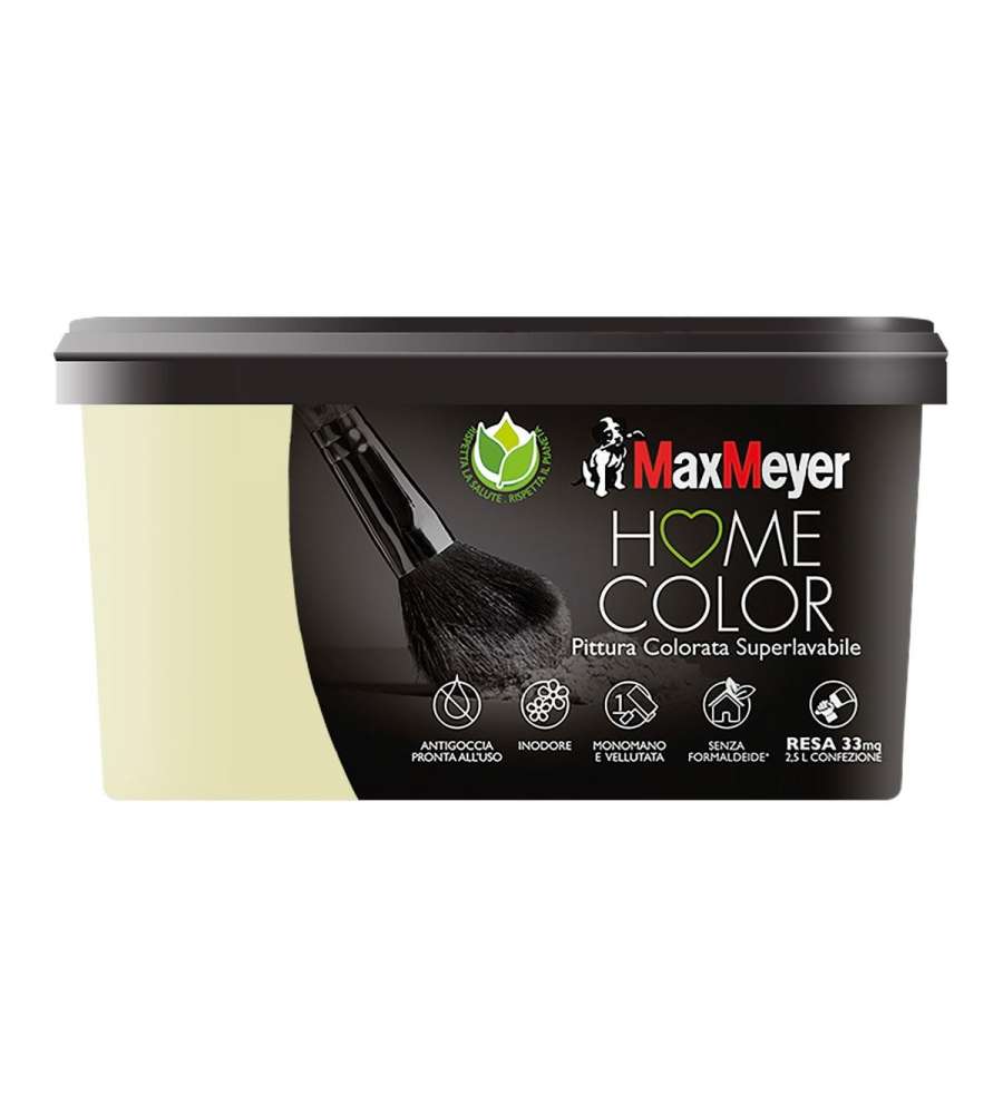 Max Meyer Idropittura Superlavabile Home Color - Colore Salice 2.5 L