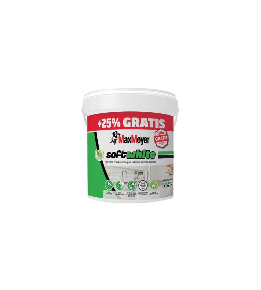 Pittura traspirante Soft White A+ MaxMeyer 4+1L
