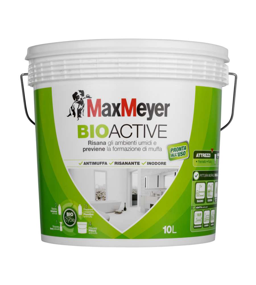 Pittura Antimuffa Bioactive 4L Risanante Inodore MaxMeyer