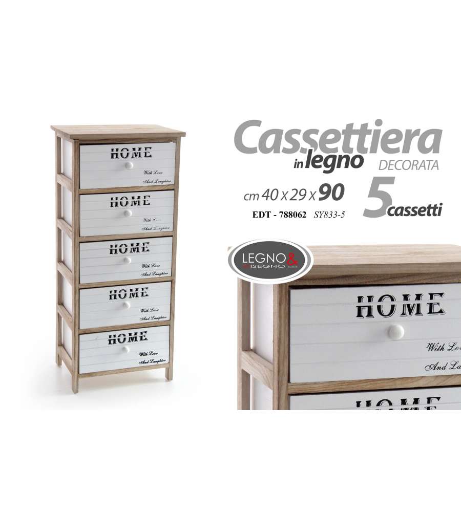 Cassettiera Decor Home 5 cassetti