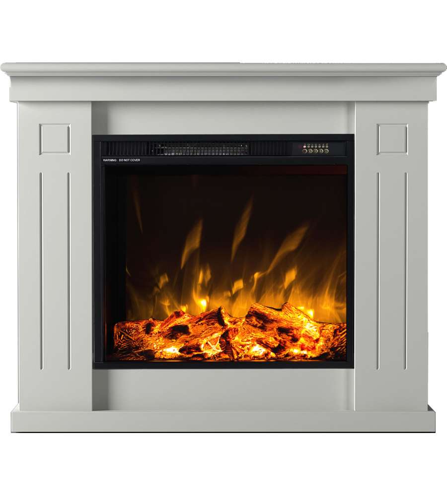 GMR Camino Elettrico CHIARA SLIM Bianco 98x32x87 cm - Riscaldamento Elegante