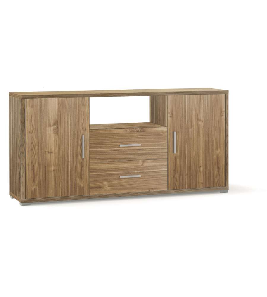 Mobile 2 Ante 2 Cassetti Kit Noce Stelvio Noce Stelvio 84X174X41 Cm