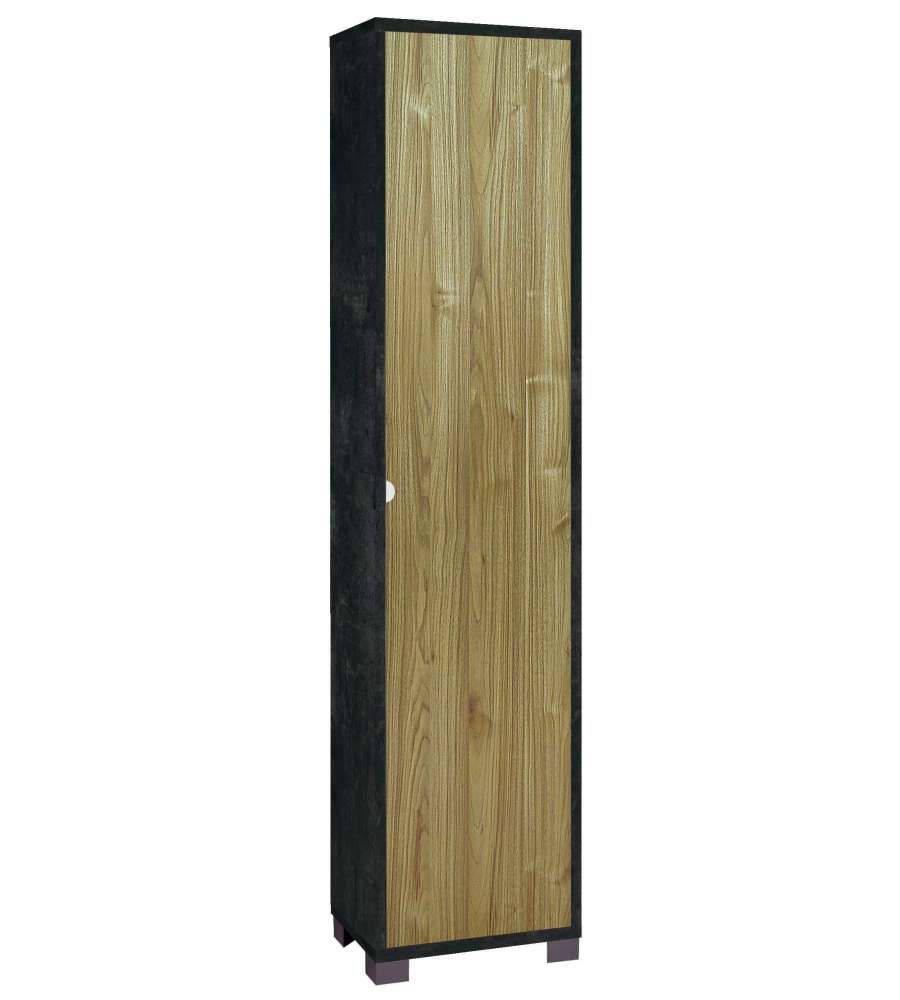 Colonna 1 Anta Kit Ossido Nero Noce Stelvio 190X43X29 Cm