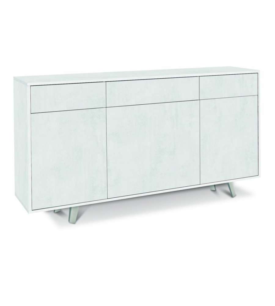 Madia Quadrante 3 ante 3 cassetti push-pull 92 x 164 x 41 cm Ossido Bianco