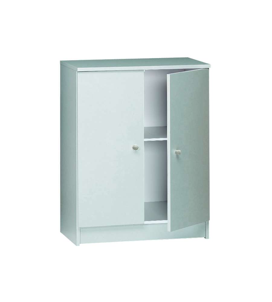Sarmog Mobile Multiuso 2 Ante Battenti - Truciolare Olmo o Bianco - 62x34x79 cm