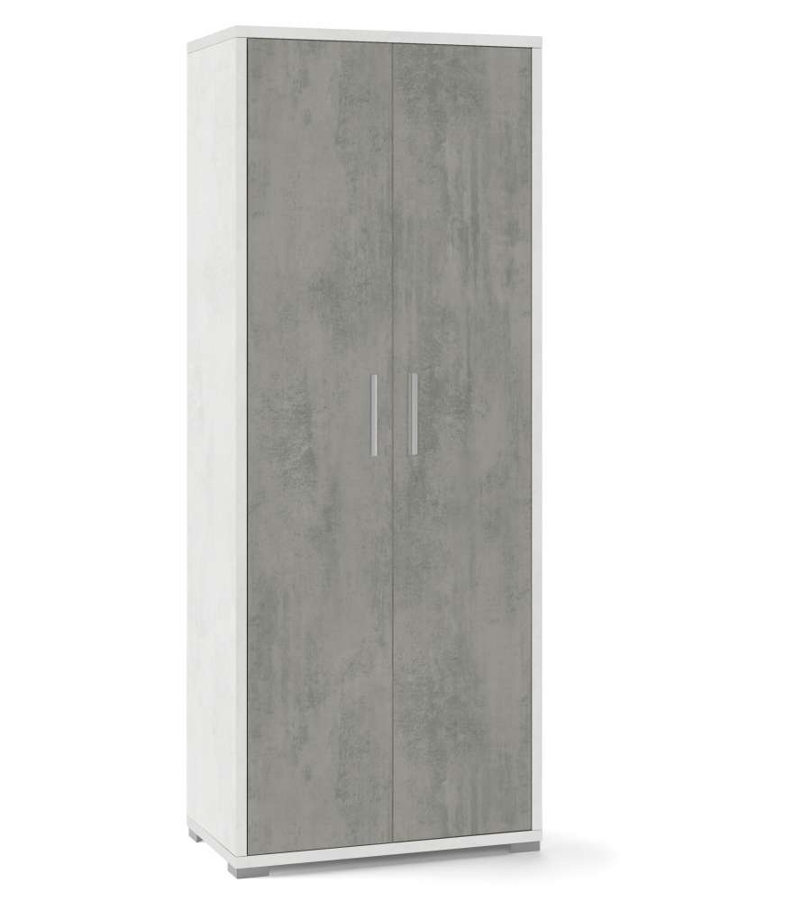 Sarmog Mobile Multiuso Doubl in Ossido Bianco e Cemento - 182x71 cm