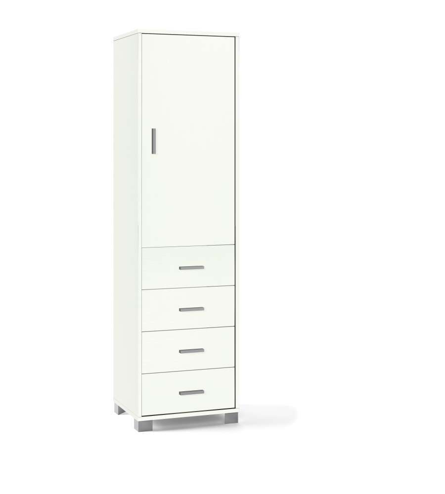 Sarmog Quadrante Mobile Colonna Bianco Fiammato - 183x50x41 cm