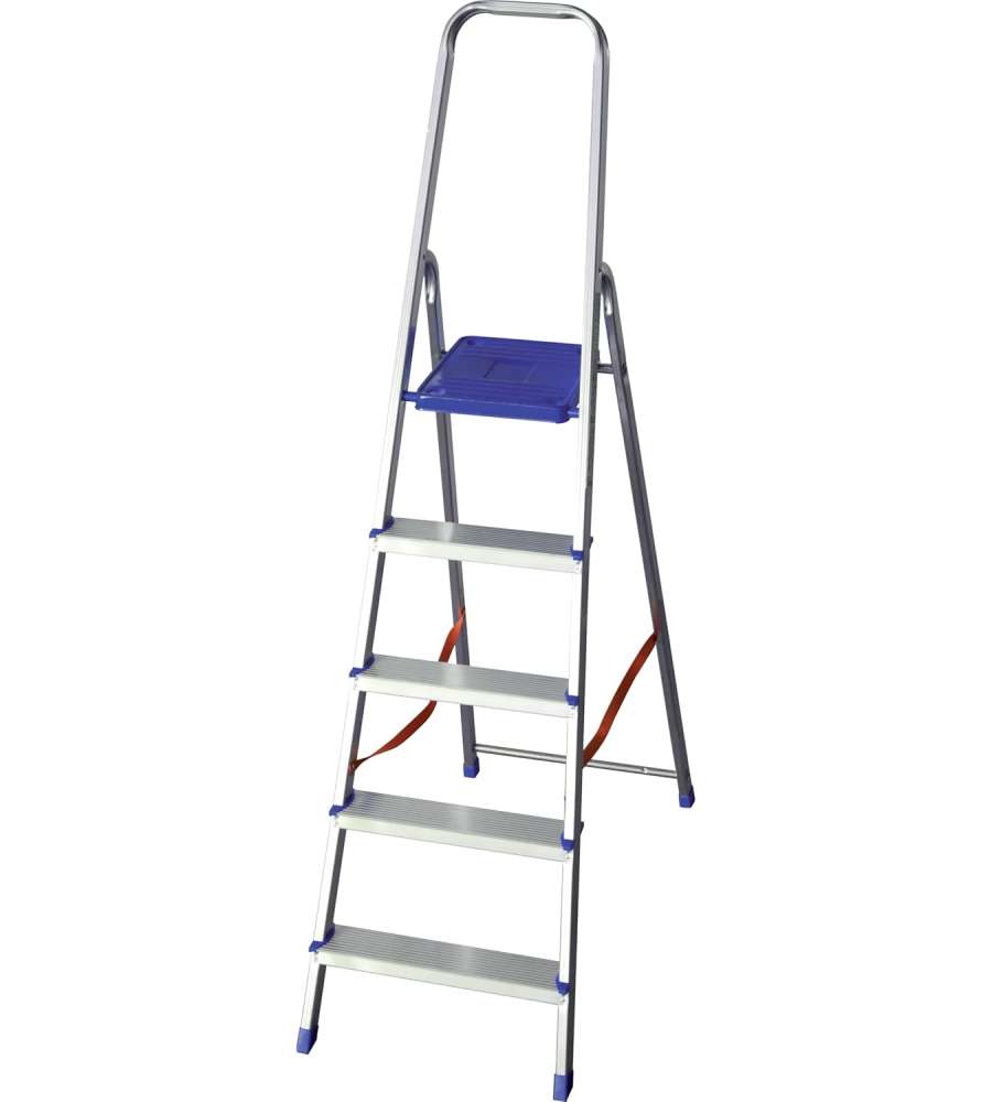 Facal Scala Alluminio Domus K100 - 5 Gradini - Leggera e Maneggevole - 1,66 m