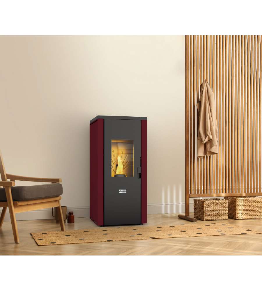 Stufa a pellet Design Evo 7 Bordeaux