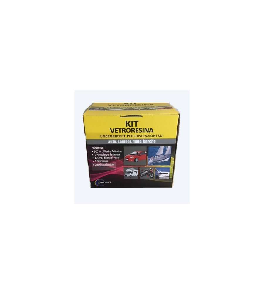 Kit Fibra vetro + resina liquida 500 ml