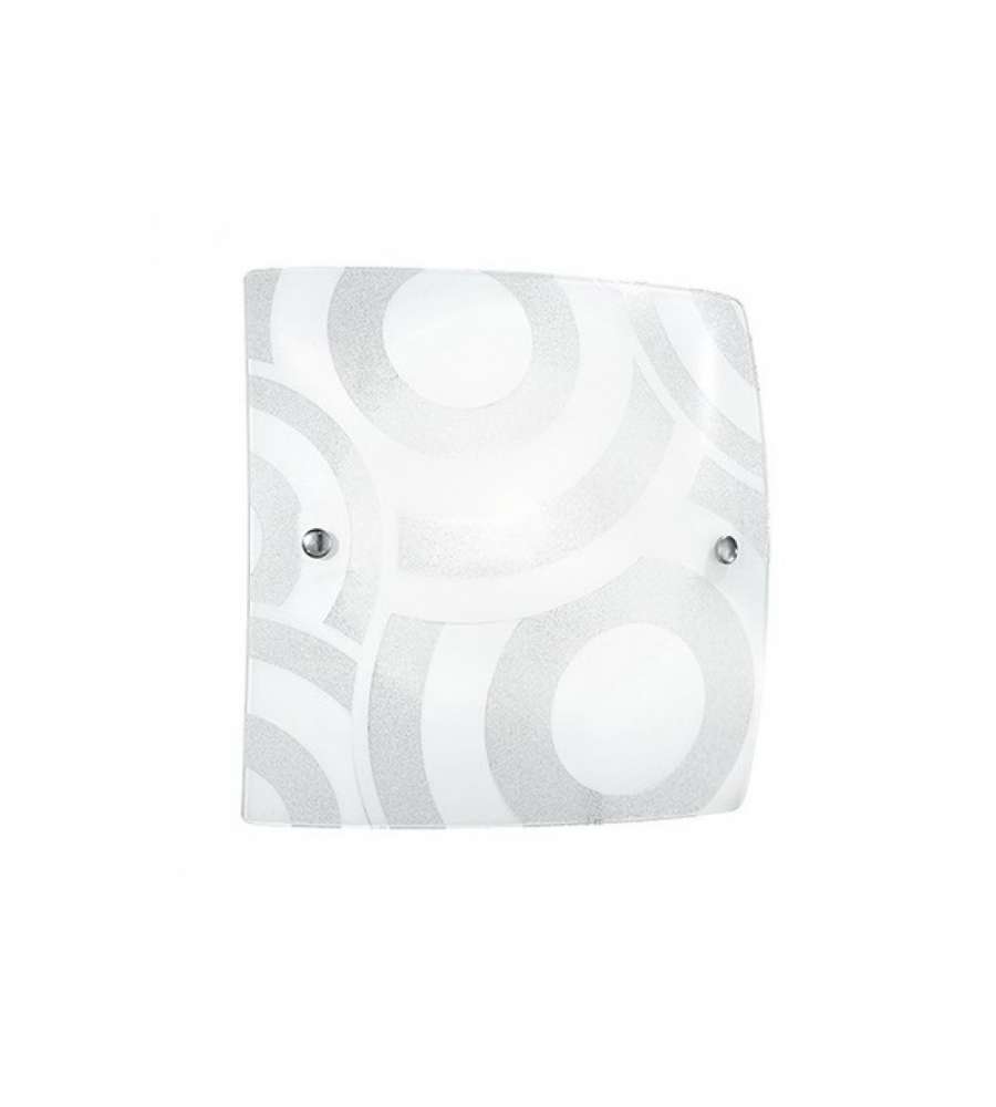 Fan Europe Applique Miro PL30 - Vetro Bianco - 30x30 cm