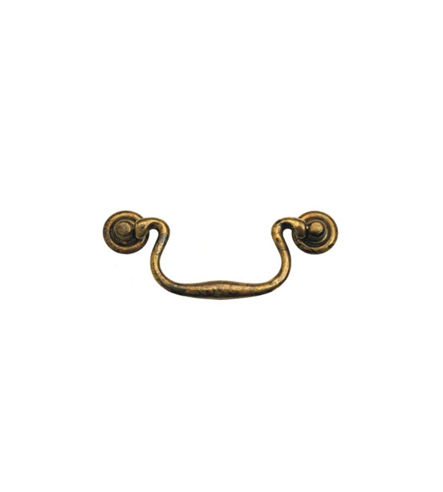 Maniglia Snodata Ottone Antico 96          2035 Ms