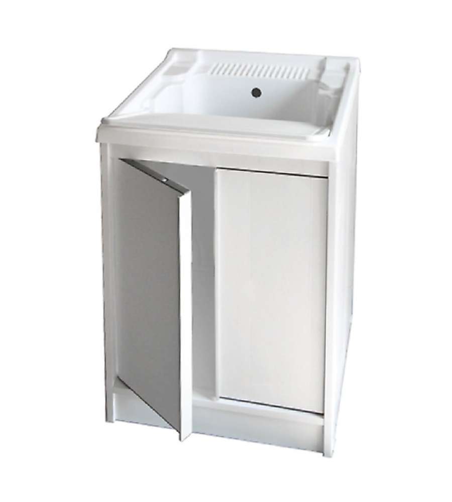G&S Garofalo Mobile Lavatoio Resina 60x50x86 cm Bianco - 32 Lt - Interno/Esterno