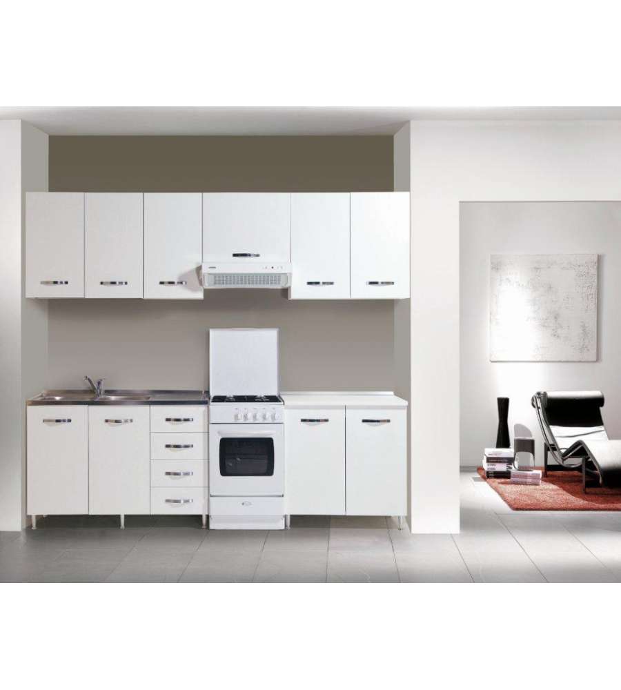 Sottolavello 120 cm 2 vasche dx bianco