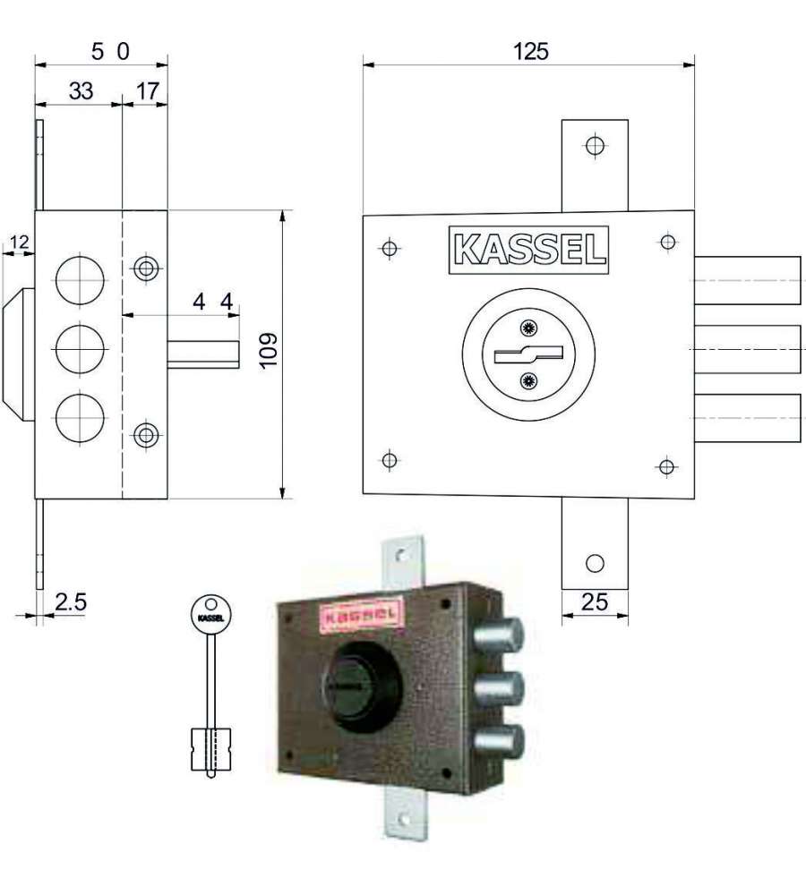 Serratura Sic.Triplice Sx Dm 1202 Kassel