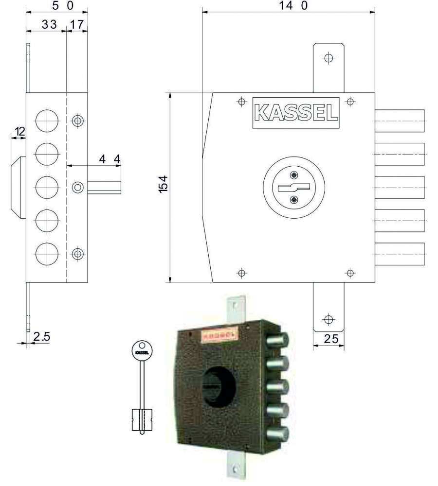 Serratura Sic.Triplice Sx Dm 1302 Kassel